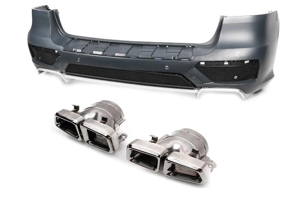 Бампер задний в сборе GBT AMG ML63 для ML для Mercedes GLE/ML сlass W166 abs-пластик (151185)