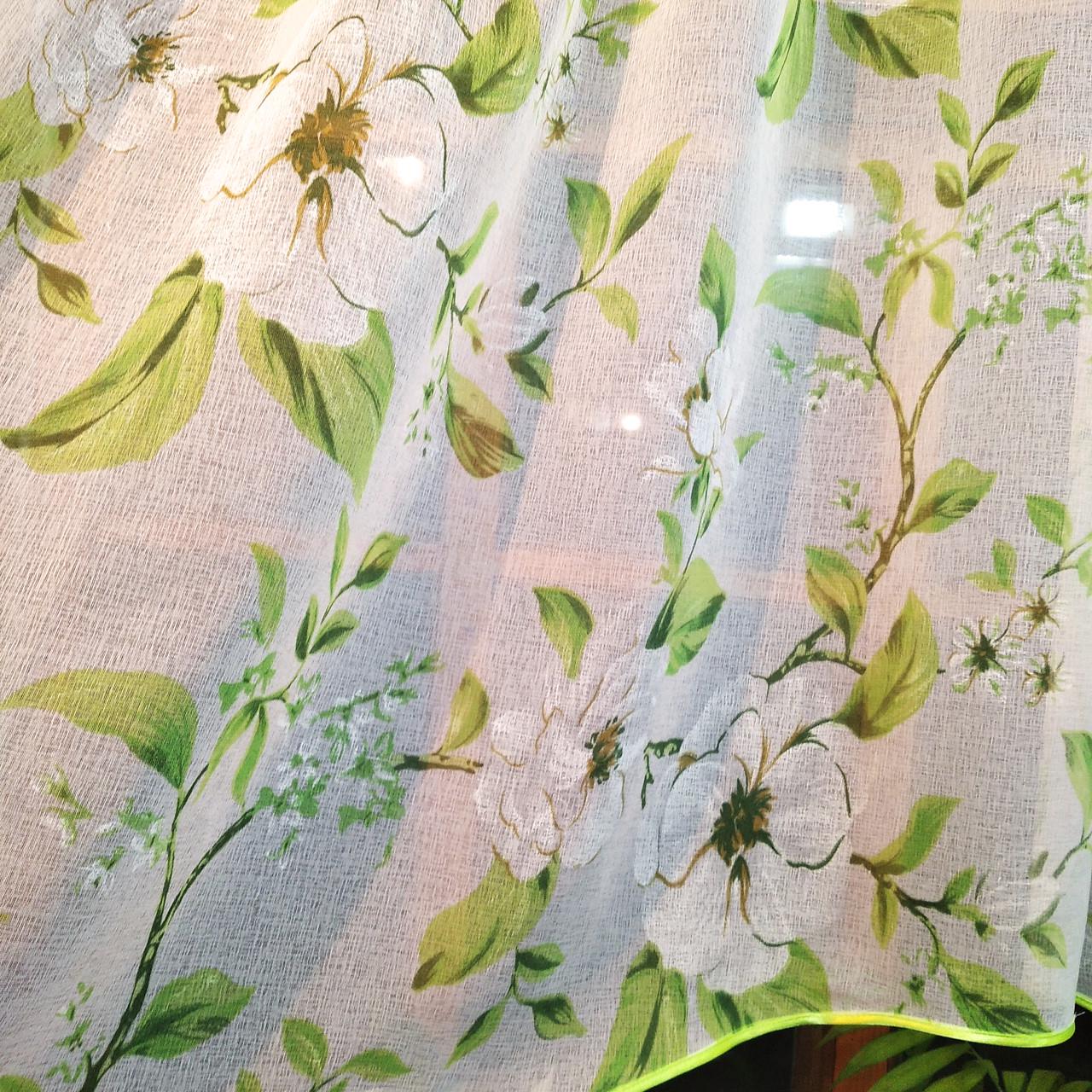 Тюль Летиция батист Яблочное цветение/Белый (903805785) - фото 4