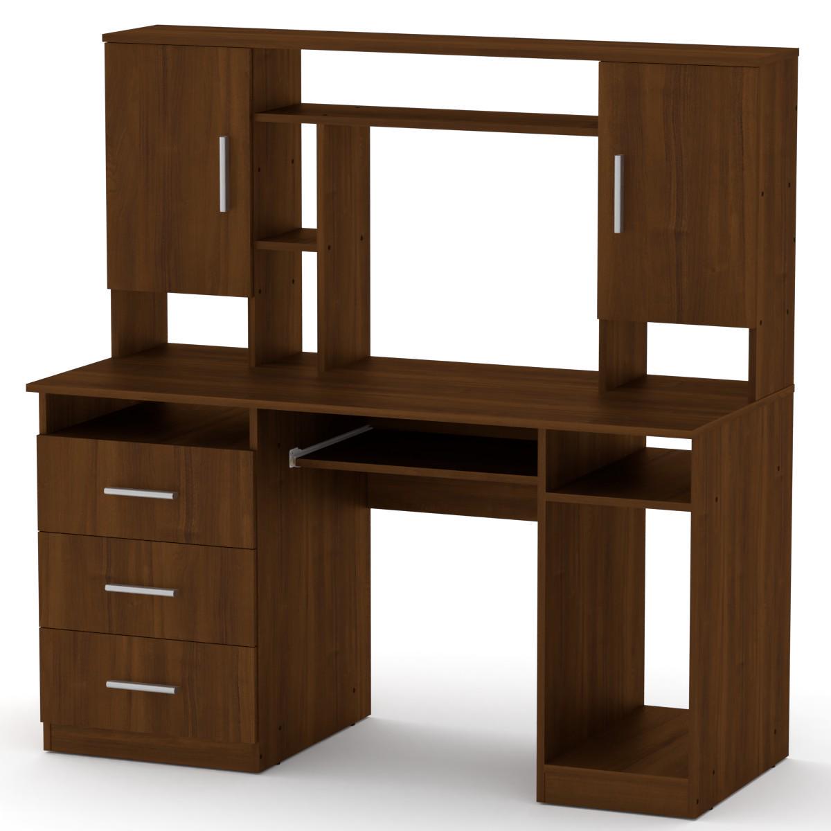 Стол компьютерный МеблиКо Менеджер 140х60х142 см Орех (k-1418-5) Стол компьютерный МеблиКо Менеджер 140х60х142 см Орех (k-1418-5)