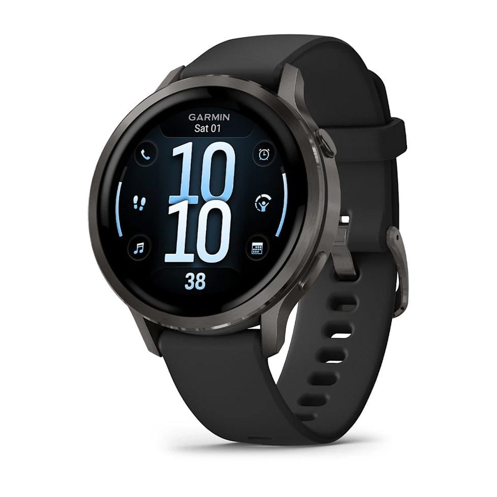 Смарт-годинник Garmin Venu 4 41 мм Slate with Black Silicone Band (010-03013-02/42)