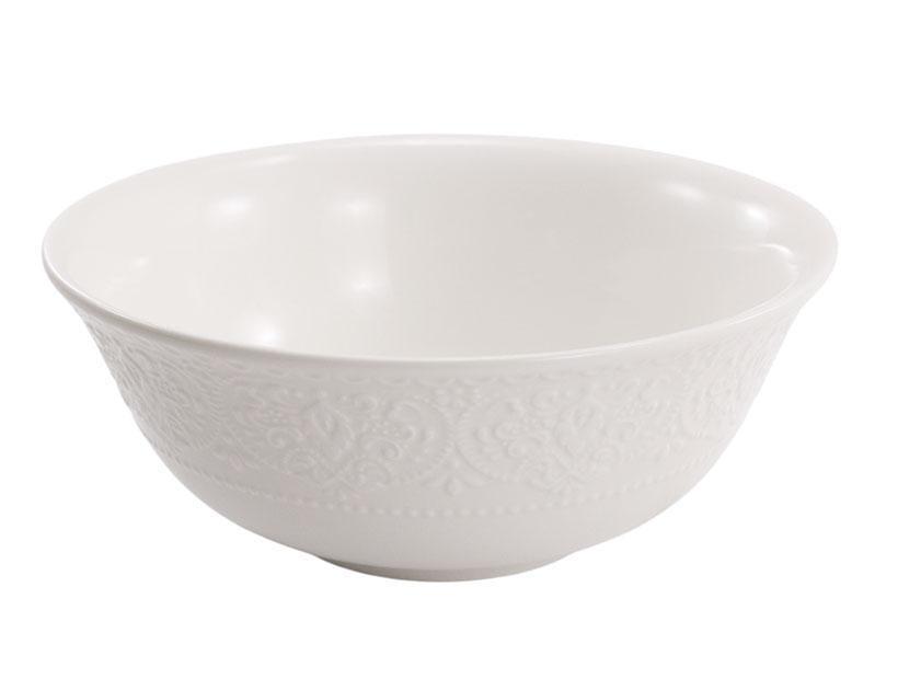 Салатник фарфоровый TUDOR Корона 18 см Белый (TU3612-1)