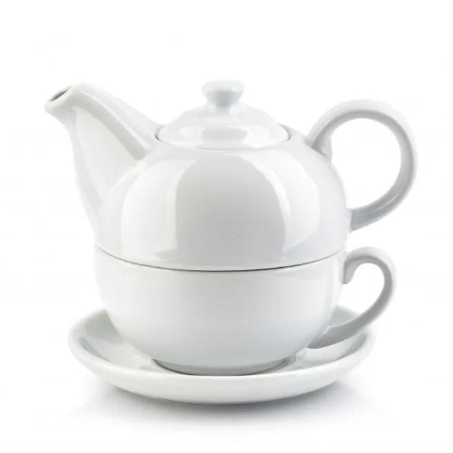 Чайный набор фарфоровый Flora BASIC чашка 350 мл чайник 500 мл (35489) Чайный набор фарфоровый Flora BASIC чашка 350 мл чайник 500 мл (35489)