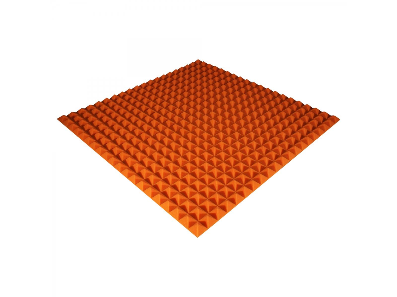 Панель з акустичного поролону Ecosound Pyramid Color 30 мм 100x100 см Помаранчевий