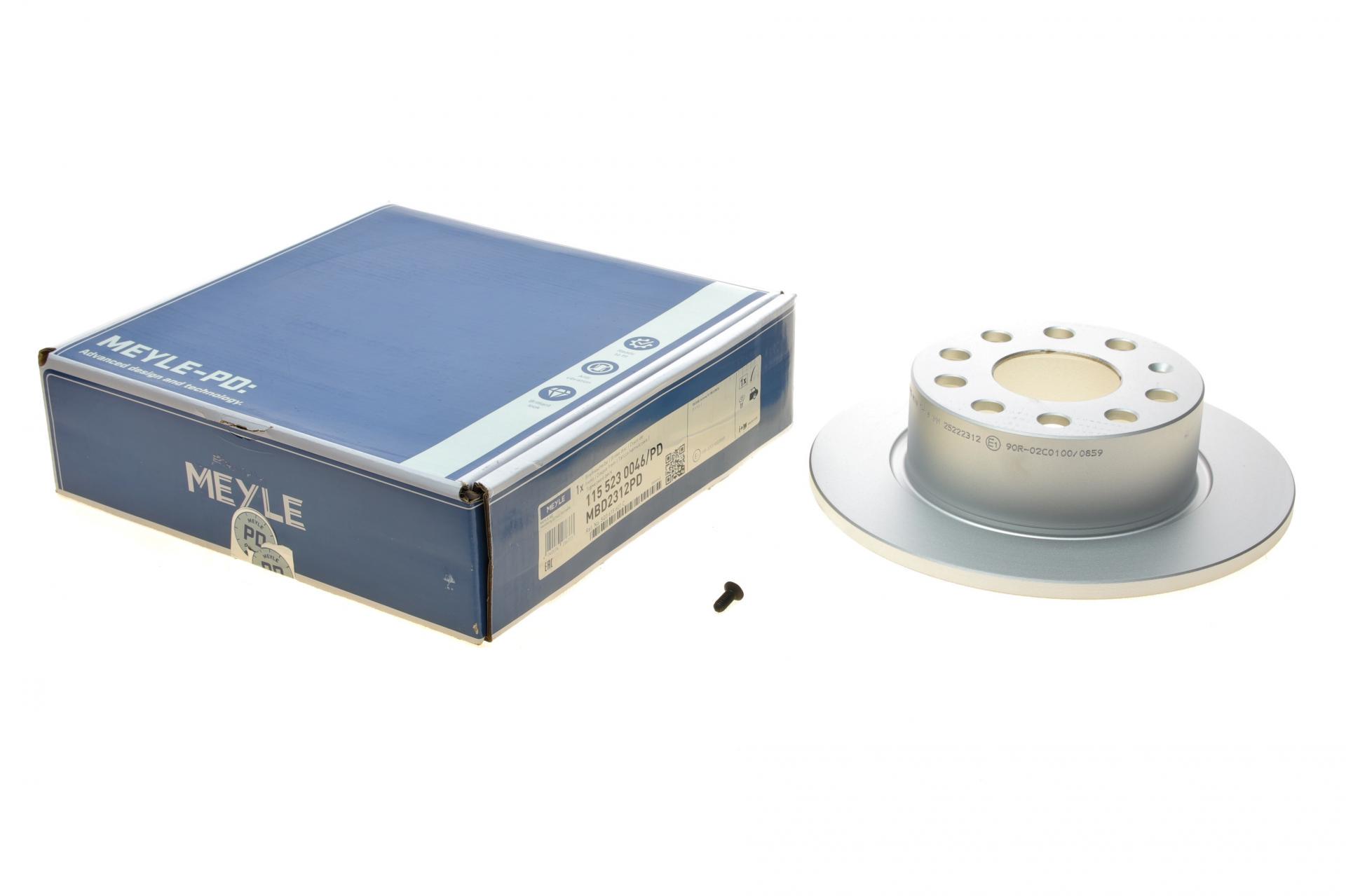 Диск тормозной задний Meyle Skoda Octavia III 1.0-2.0 12-253x10 мм (115 523 0046/PD MEYLE)