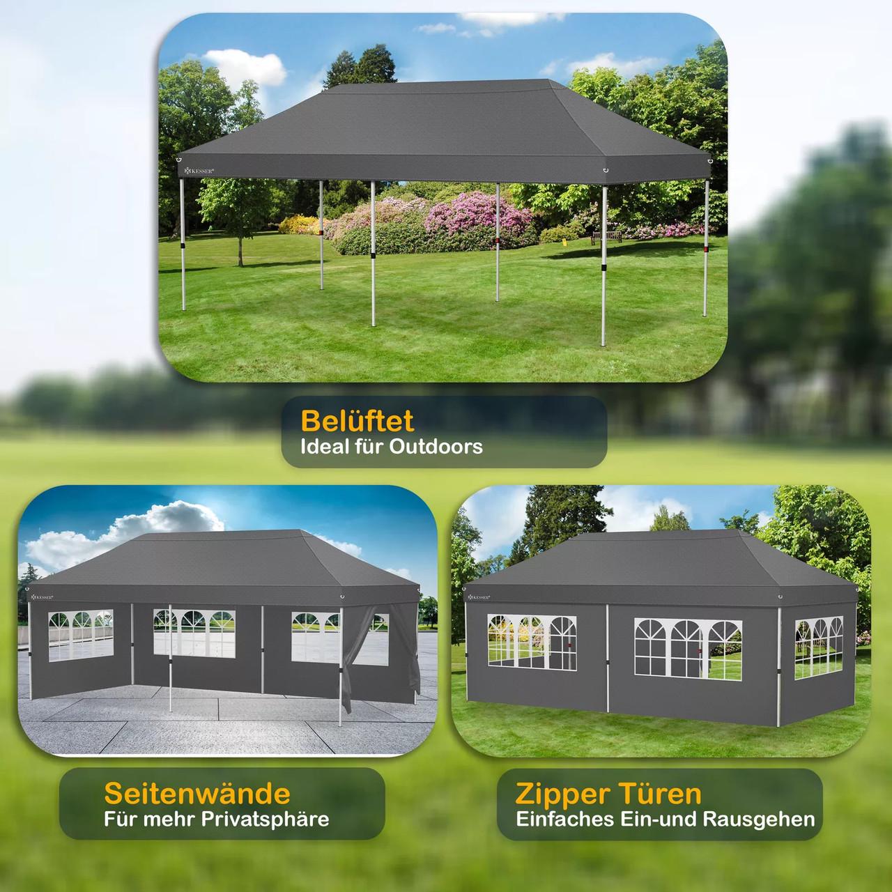 Павільйон садовий KESSER 6x3 м UV50+ Антрацит - фото 8 Павільйон садовий KESSER 6x3 м UV50+ Антрацит - фото 8