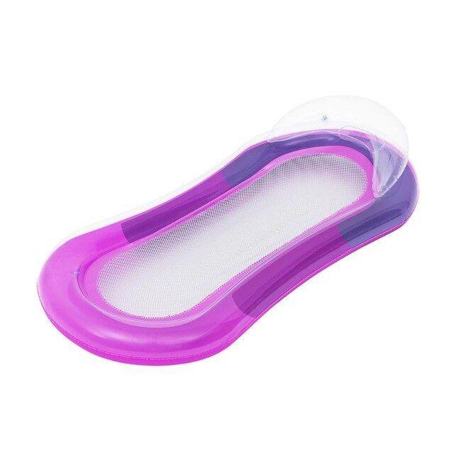 Пляжний надувний матрац-гамак Supretto з бортиком 160х84 см Рожевий (1385243921)