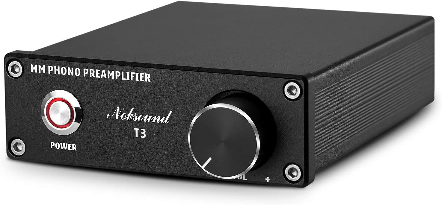 Стереопідсилювач Nobsound T3 MM RIAA Hi-Fi Black - фото 2