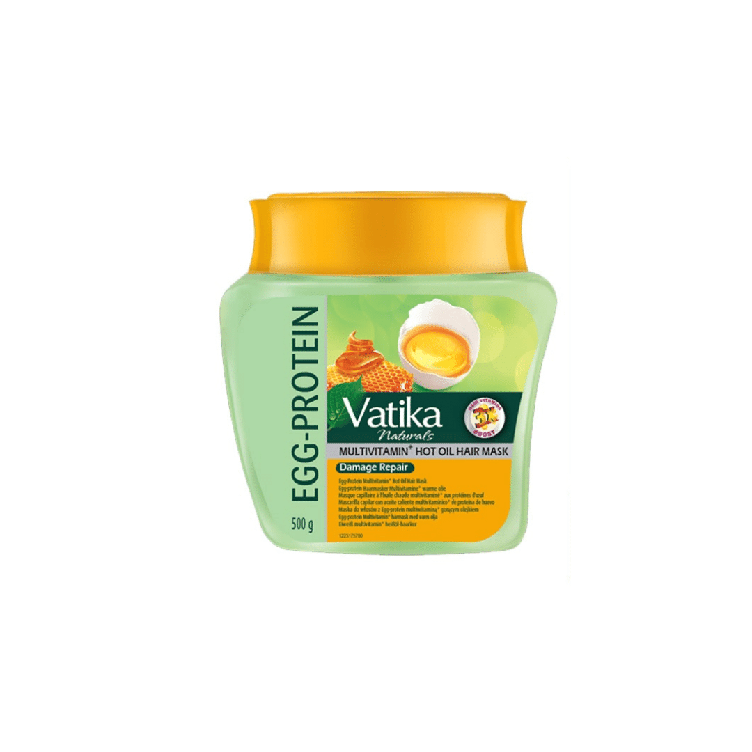 Маска для волос Dabur Vatika Egg-Protein Восстановление поврежденных волос 500 г (5022496002776) - фото 1