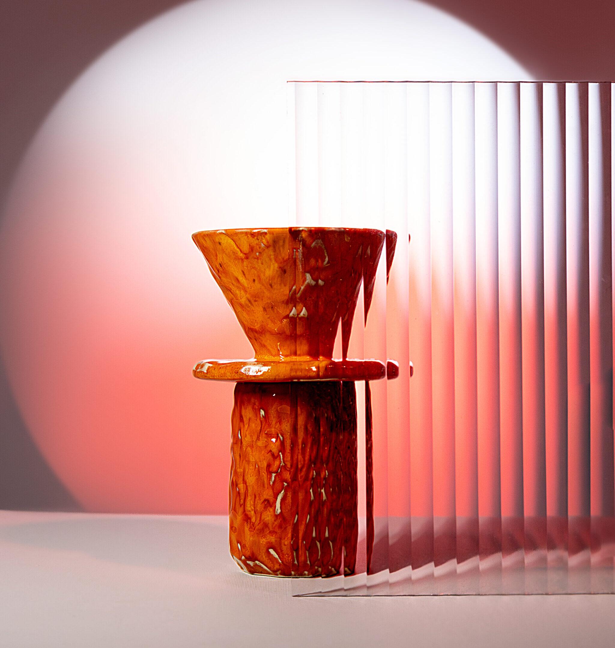 Набор кофейной ручной работы Лавровый пуровер/воронка V60/чашка (POV-004)