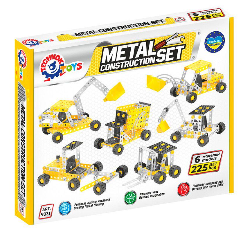 Конструктор металлический детский Технок Строительный транспорт 225 дет. (9031TXK)