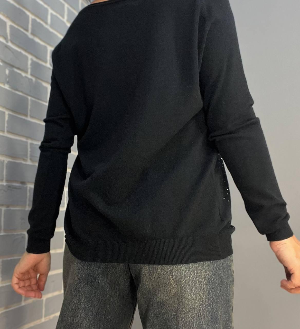 Джемпер женский ACCORDDREAM 9067 тонкий свитер россыпь камней OS Черный (960) - фото 2