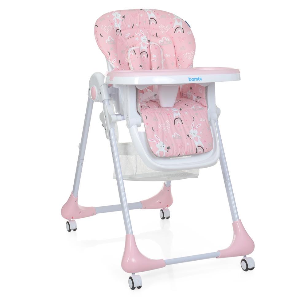 Стульчик для кормления Bambi Rabbit Girl Pink (M 3233)