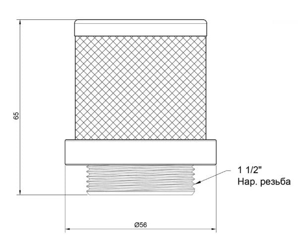 Фільтр-сітка з нержавіючої сталі для зворотного клапана CK 1 1/2" - фото 2 Фільтр-сітка з нержавіючої сталі для зворотного клапана CK 1 1/2" - фото 2
