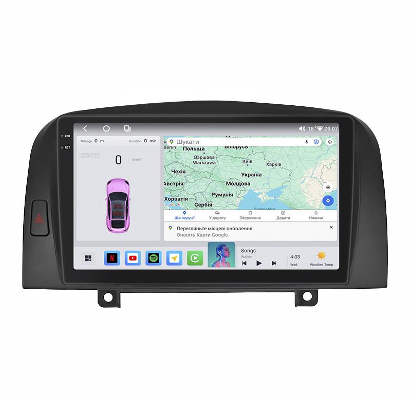 Автомагнитола штатная Lesko QLED CarPlay/4G/WiFi/GPS/360° для Hyundai Sonata V NF 2004-2010 4/64Gb 9" (2315008132)