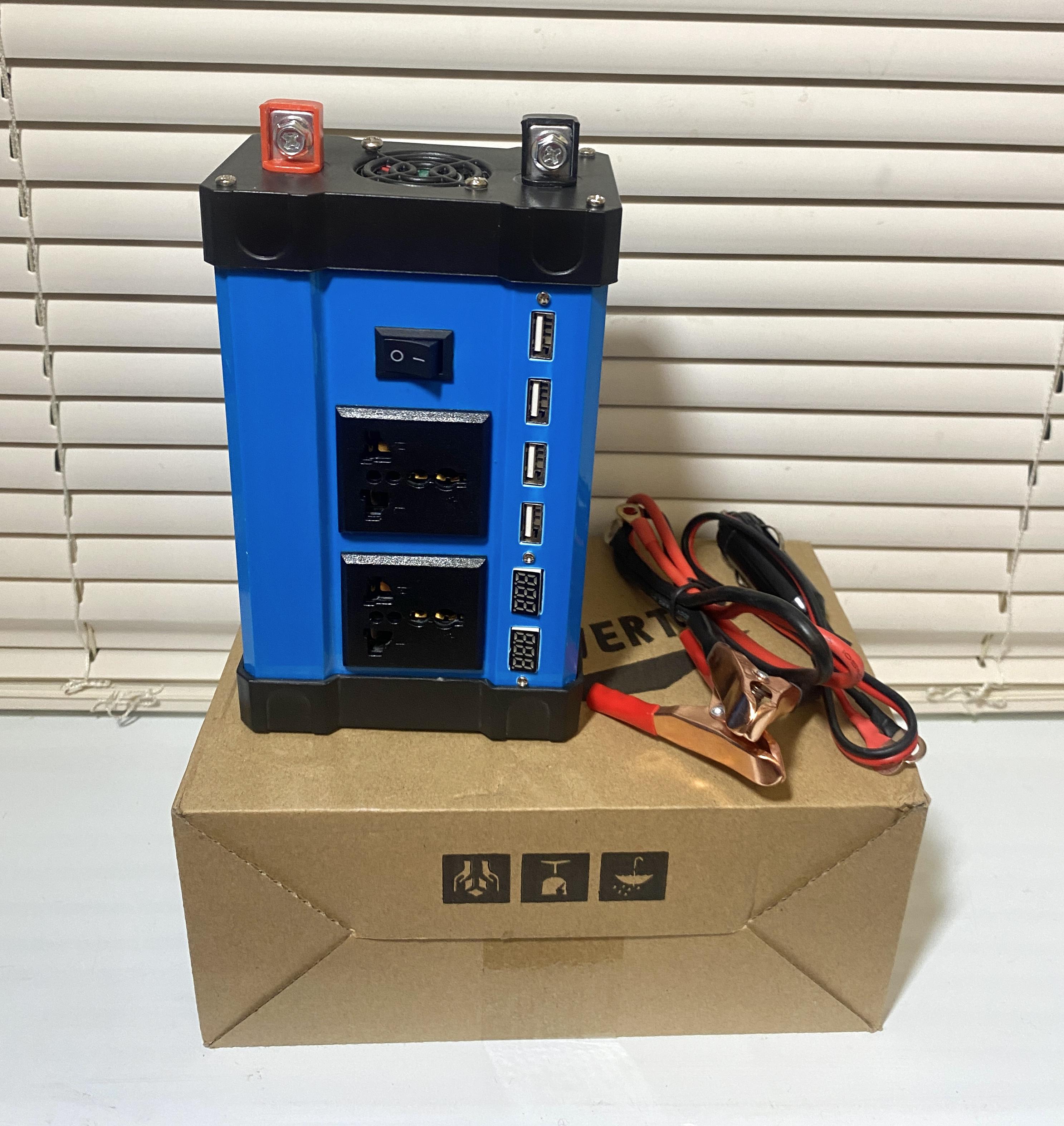 Автомобильный инвертор 1500W 12V-220V USB с табло (ИН15) - фото 4