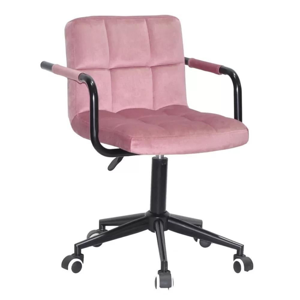 Стул TETRIS ARM OFFICE MODERN BLACK бархат Запыленая роза (900545)