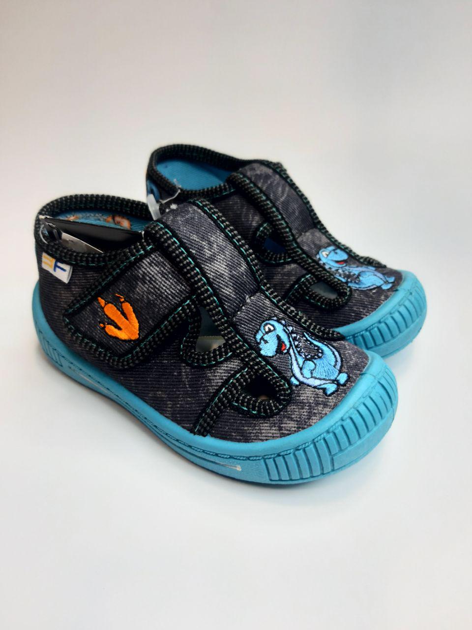 Тапочки для хлопчика текстильні 3 F р. 22 13,5 см Сірий (25/4 F)