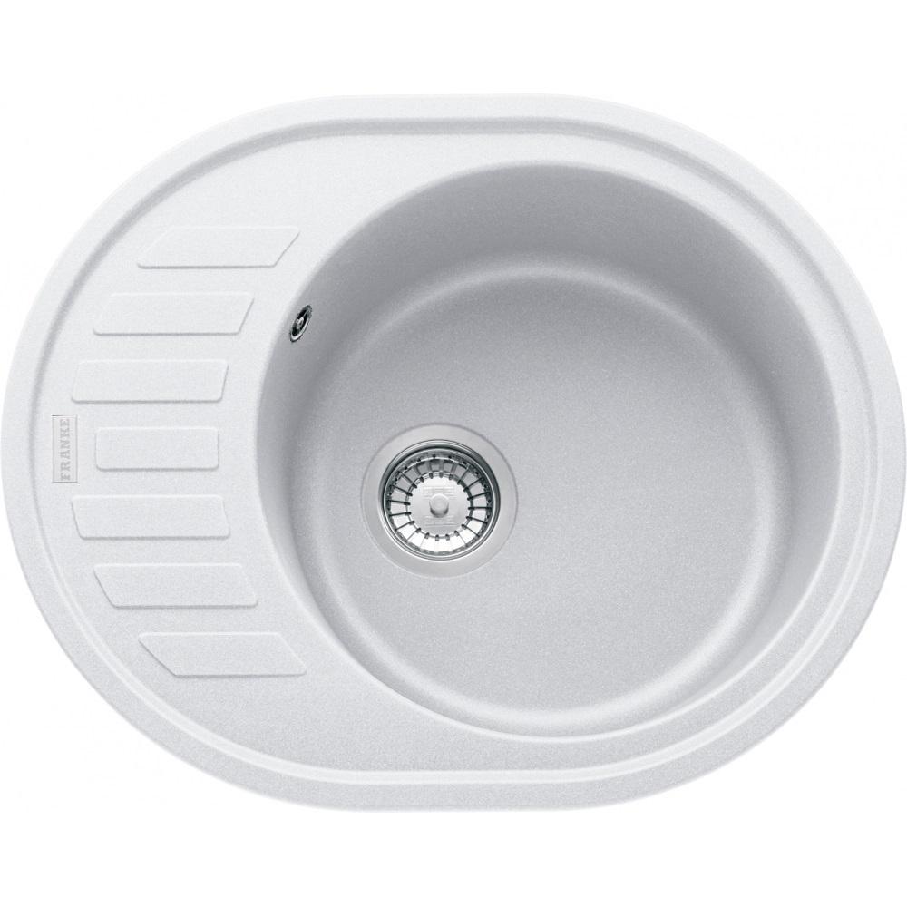 Мийка кухонна Franke 114.0381.069 гранітна овальна 620x500 мм Білий (205224)