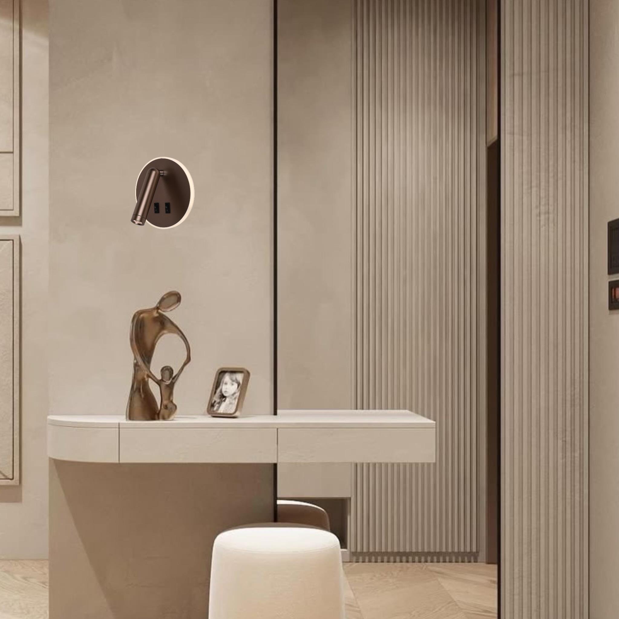 Бра світлодіодне приліжкове Коричневий (806-V306R CF) - фото 2 Бра світлодіодне приліжкове Коричневий (806-V306R CF) - фото 2