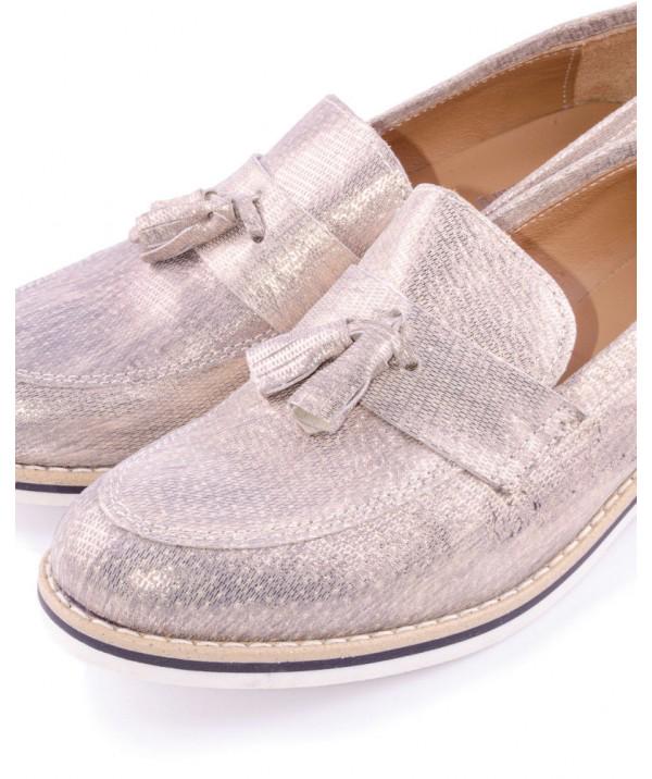 Лоферы женские Sweet Lemon 370 р. 41 Золотистый - фото 3