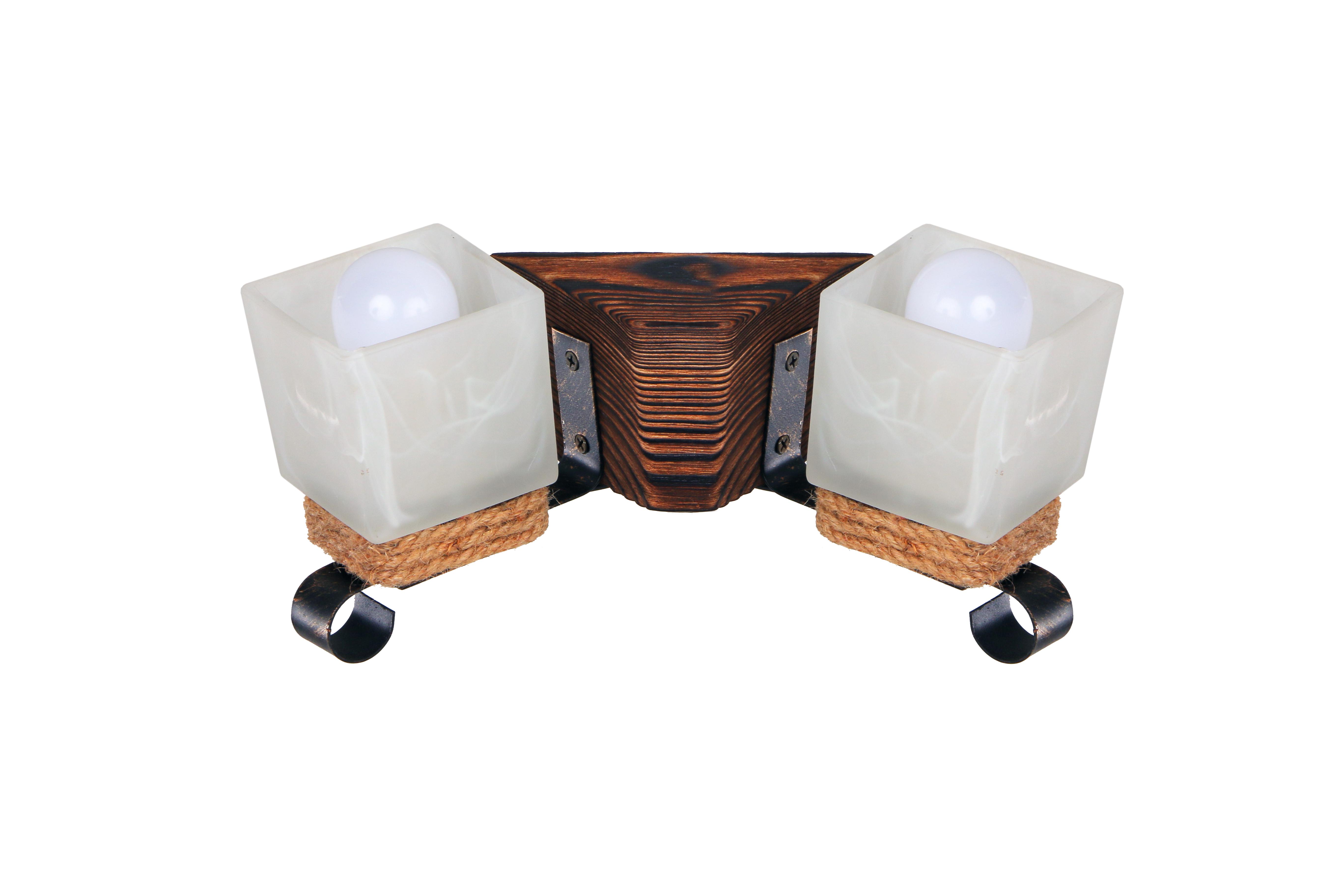 Бра дерев'яне Sirius темний випал на 2 плафони (S7012/2)