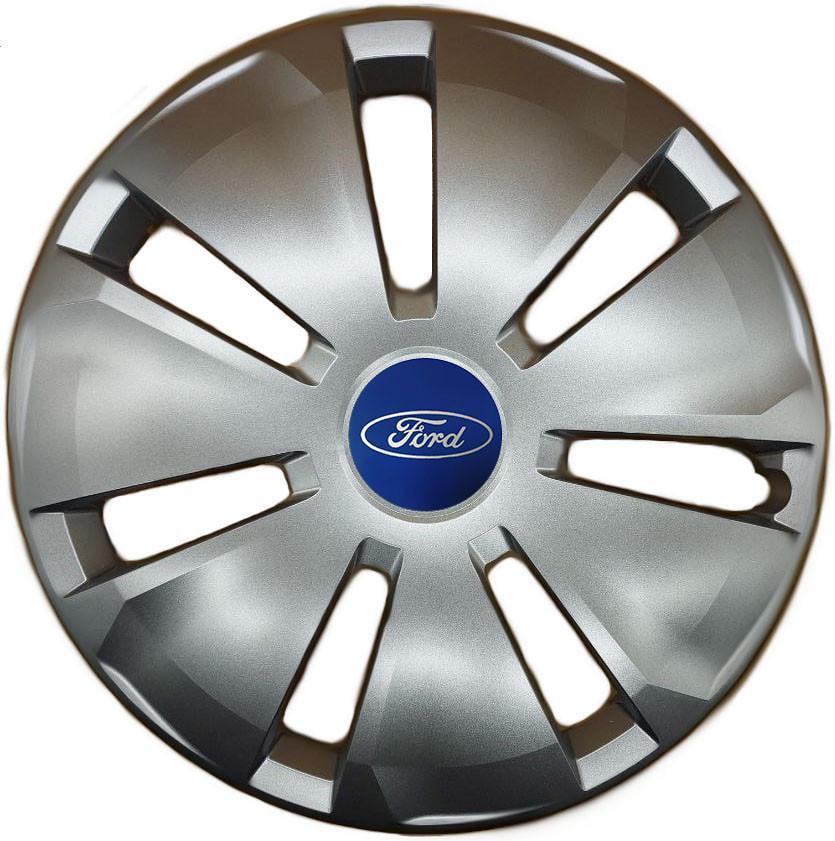 Колпаки SJS 433 с логотипом Ford R16 4 шт. Серебристый (2654555914)