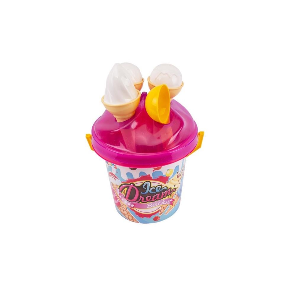 Набір дитячий для гри з піском ТехноК із формочками морозива Рожевий (5743TXK)