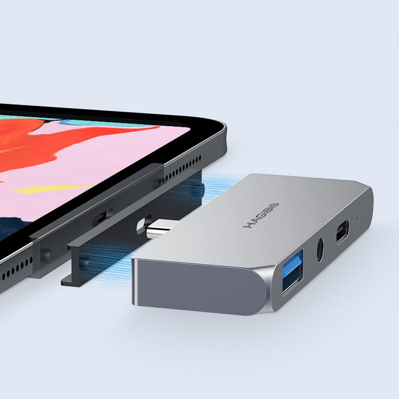 Перехідник HAGiBiS USB-C Adapter 4в1 iPC01 (50932) - фото 5 Перехідник HAGiBiS USB-C Adapter 4в1 iPC01 (50932) - фото 5