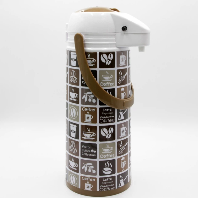 Термос с помпой Frico FRU-264-Light-brown 1,9 л Светло-коричневый (8-6-4589970)