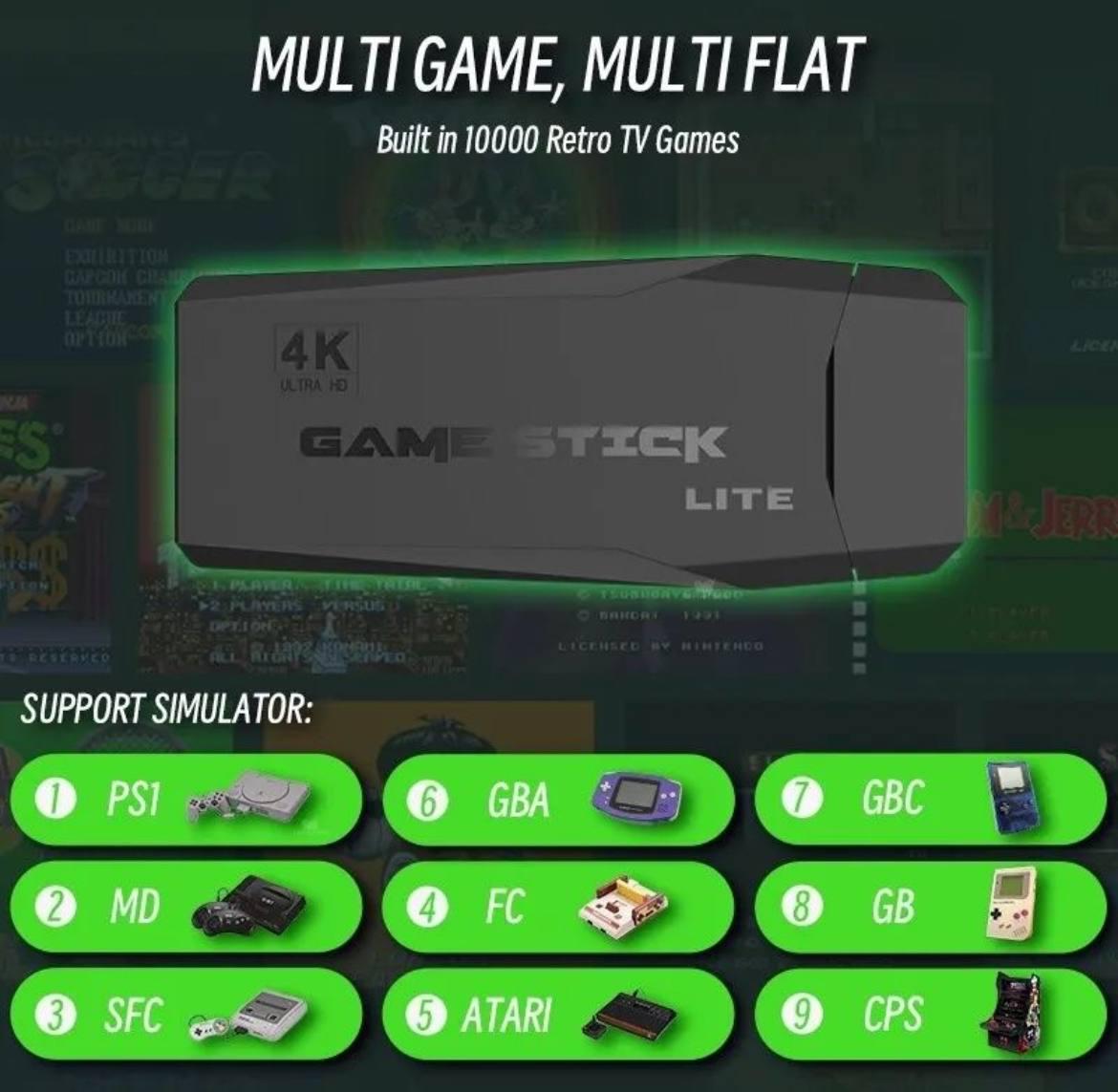 Ігрова приставка Mini Game Stick M8 64 Gb 4K HDMI та 2 бездротові джойстики (100352) - фото 7