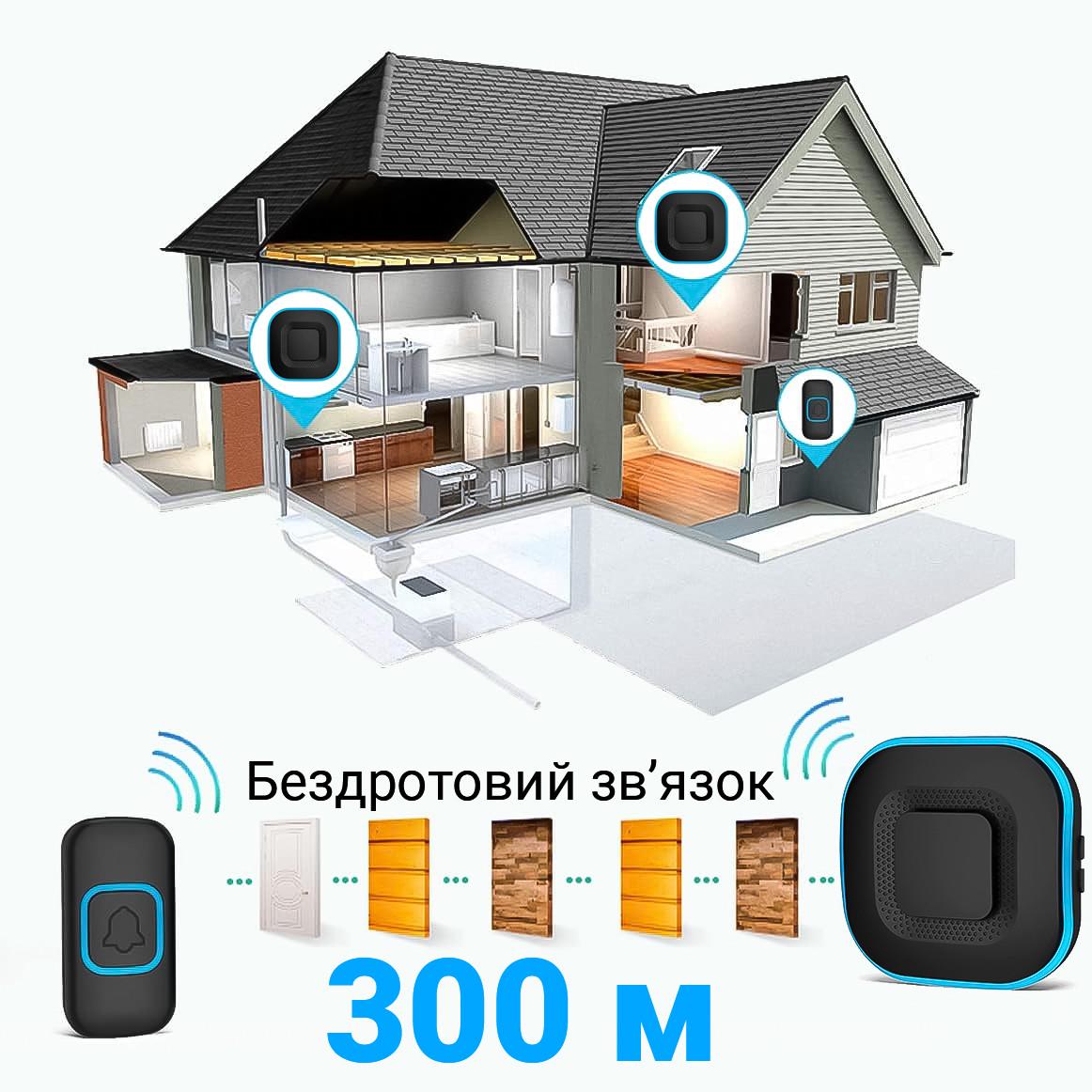 Звонок беспроводной дверной Digital Lion WDB-10 до 300 м влагозащищенный Черный - фото 6 Звонок беспроводной дверной Digital Lion WDB-10 до 300 м влагозащищенный Черный - фото 6