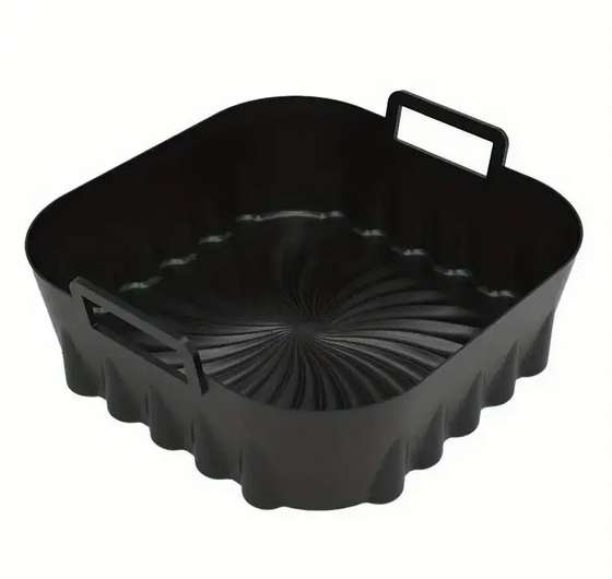 Форма силіконова для аерогрилю ребриста 19,8 см Чорний (REN-3444)