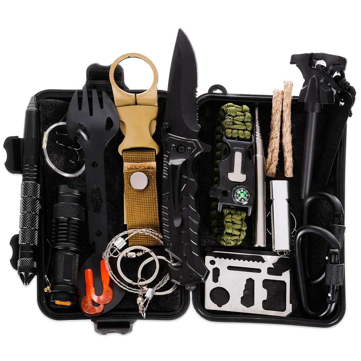 Набір виживання туристичний TRIZAND 19920 з ножем/компасом і кресалом універсальний 32в1 (19920)