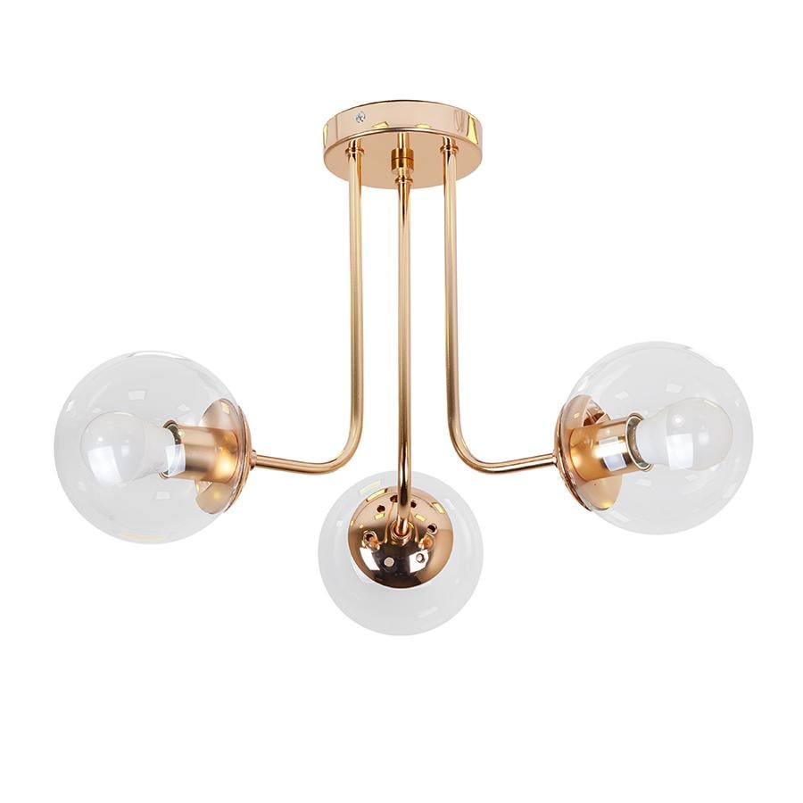 Люстра потолочная молекула Levistella 7529908-3 GOLD+CL Золотой/Прозрачный