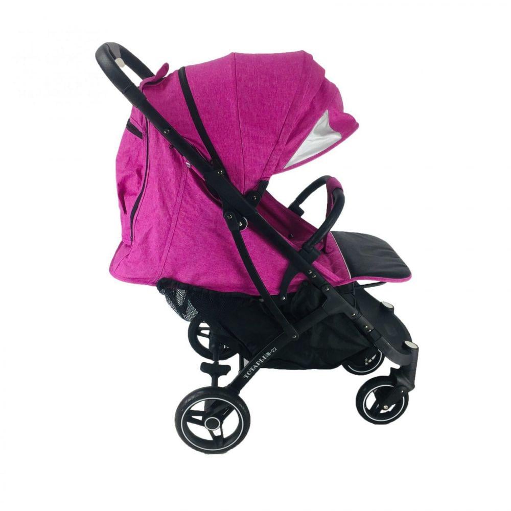 Коляска дитяча прогулянкова YOYA Plus Pro 2022 Темно-рожевий/Чорний (15412425)