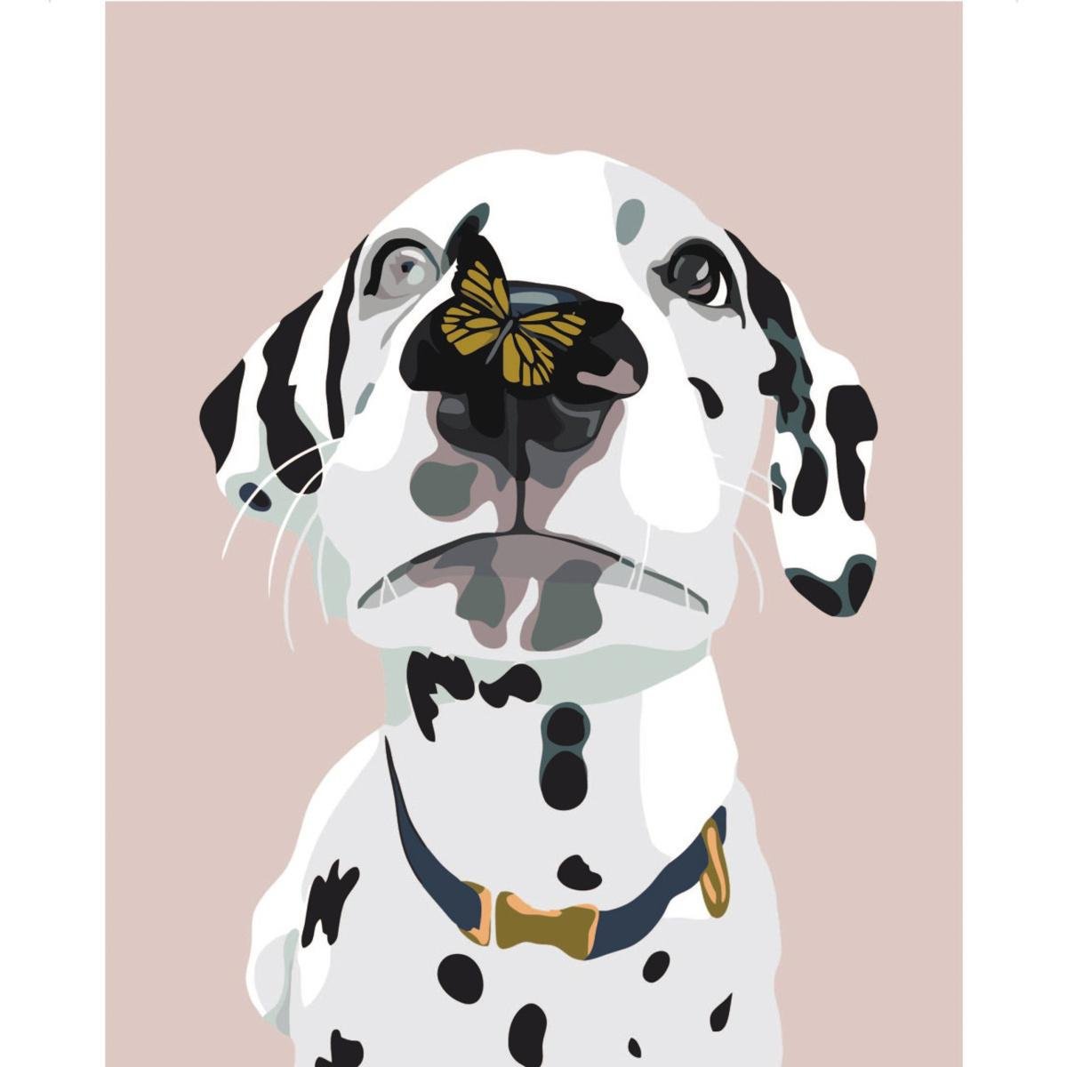 Картина по номерам Strateg Любознательный далматинец 30x40 см (SS-6408)
