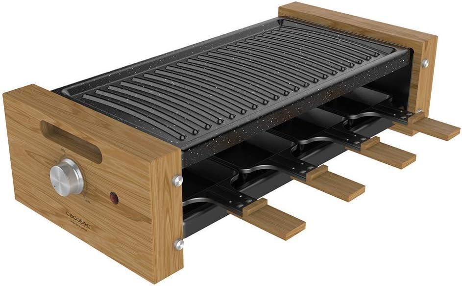 Раклет дерев'яний Cecotec Cheese & Grill 8200 Wood Black 1200 Вт/Електричний раклетний гриль