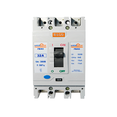 Автоматический выключатель АСКО-Укрем ECO FB/63 3Р 32А 15кА (ECO060010012)