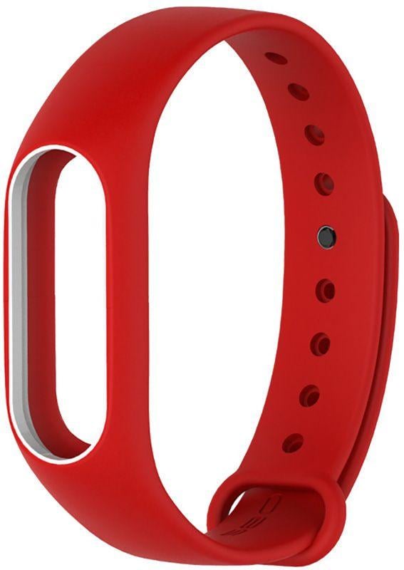 Ремінець UWatch Double Color Replacement Silicone Band Line For Xiaomi Mi Band Line 2 Red/White