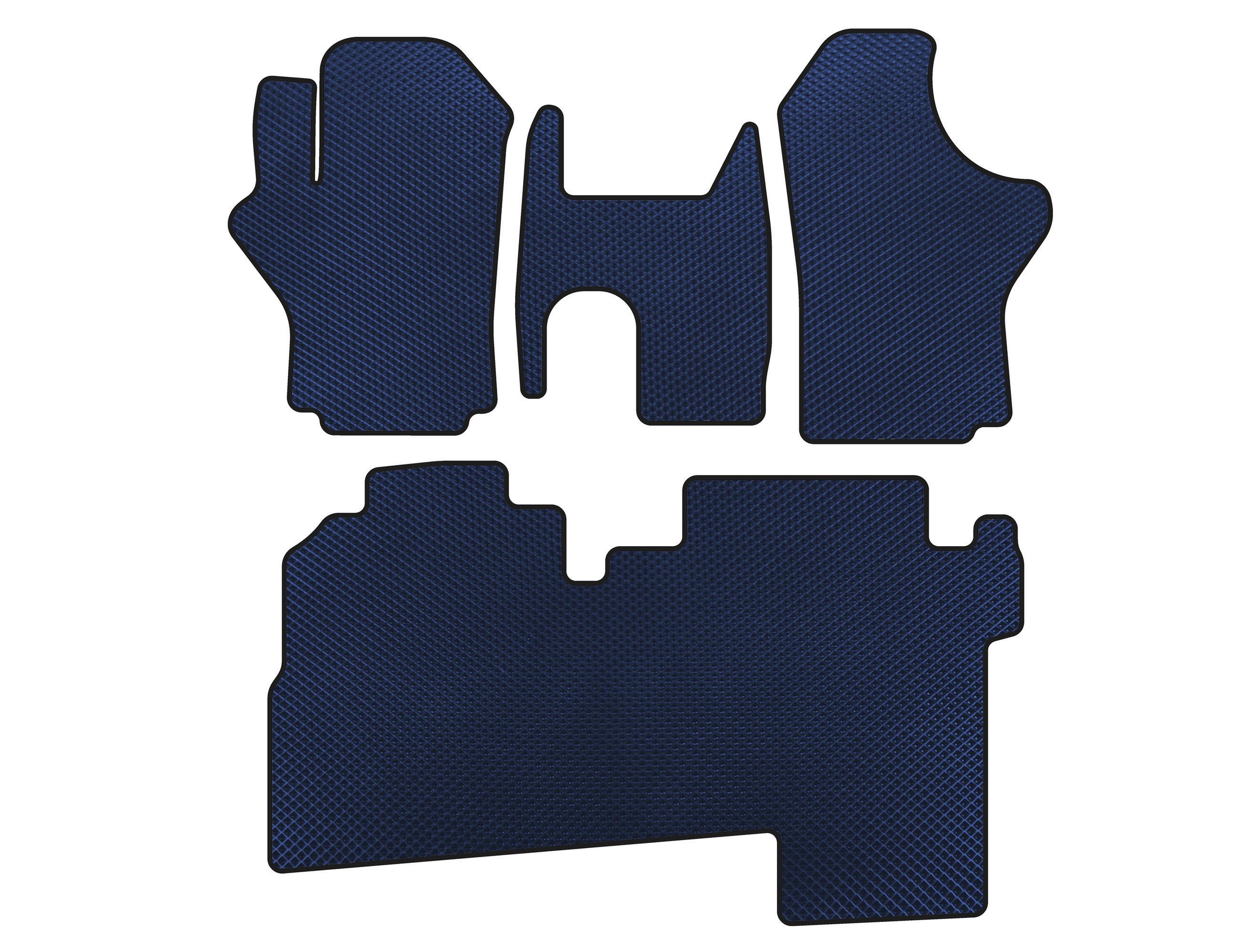 Коврики Digital Designs EVA 2004-2007 2 ряда 8-местный для Hyundai H200 H1 Starex 1998-2007 гг. этилвинилацетат Синий (140157)