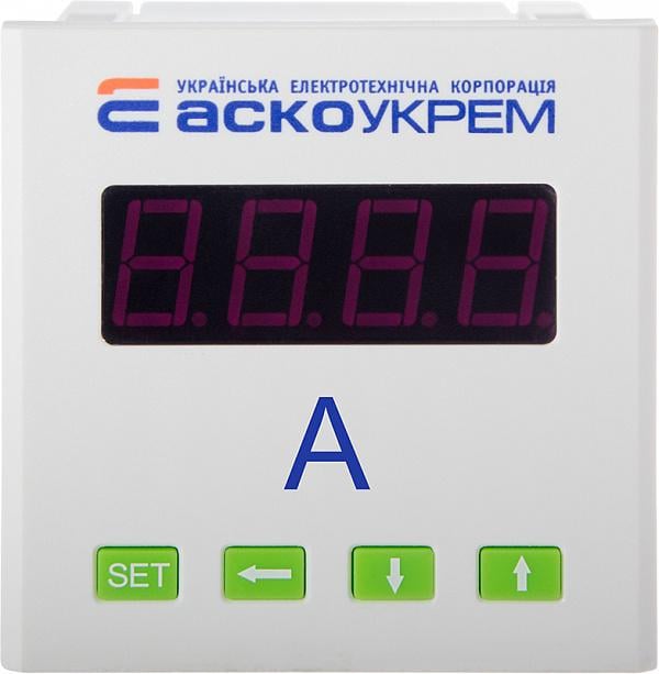 Амперметр цифровий АСКО-Укрем ЦА-8 5A AC 80x80 мм (A0190010124) - фото 1