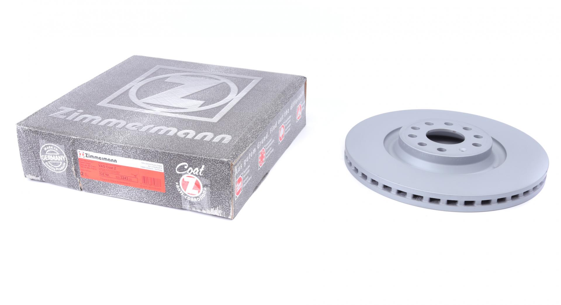 Диск тормозной передний ZIMMERMANN Audi A3/Skoda Octavia/VW Golf 13-/Passat 08 с покрытием вентилируемый 340x30 мм (600.3243.20 ZIMMERMANN) Диск тормозной передний ZIMMERMANN Audi A3/Skoda Octavia/VW Golf 13-/Passat 08 с покрытием вентилируемый 340x30 мм (600.3243.20 ZIMMERMANN)