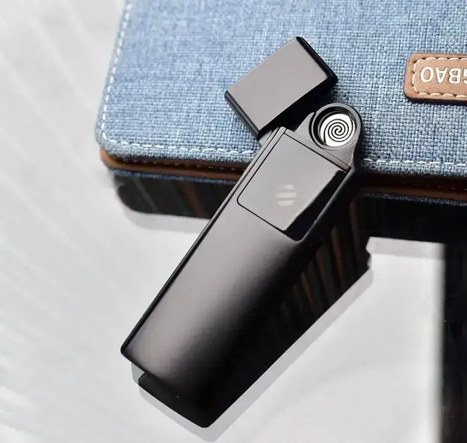 Запальничка Jifeng L101S Ultra-Thin Rechargeable Lighter Black - фото 4