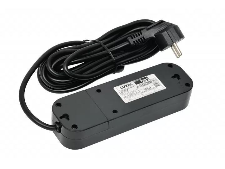 Удлинитель сетевой Luxel 3 гнезда с заземляющим контактом 5 м Черный (7535) - фото 2 Удлинитель сетевой Luxel 3 гнезда с заземляющим контактом 5 м Черный (7535) - фото 2