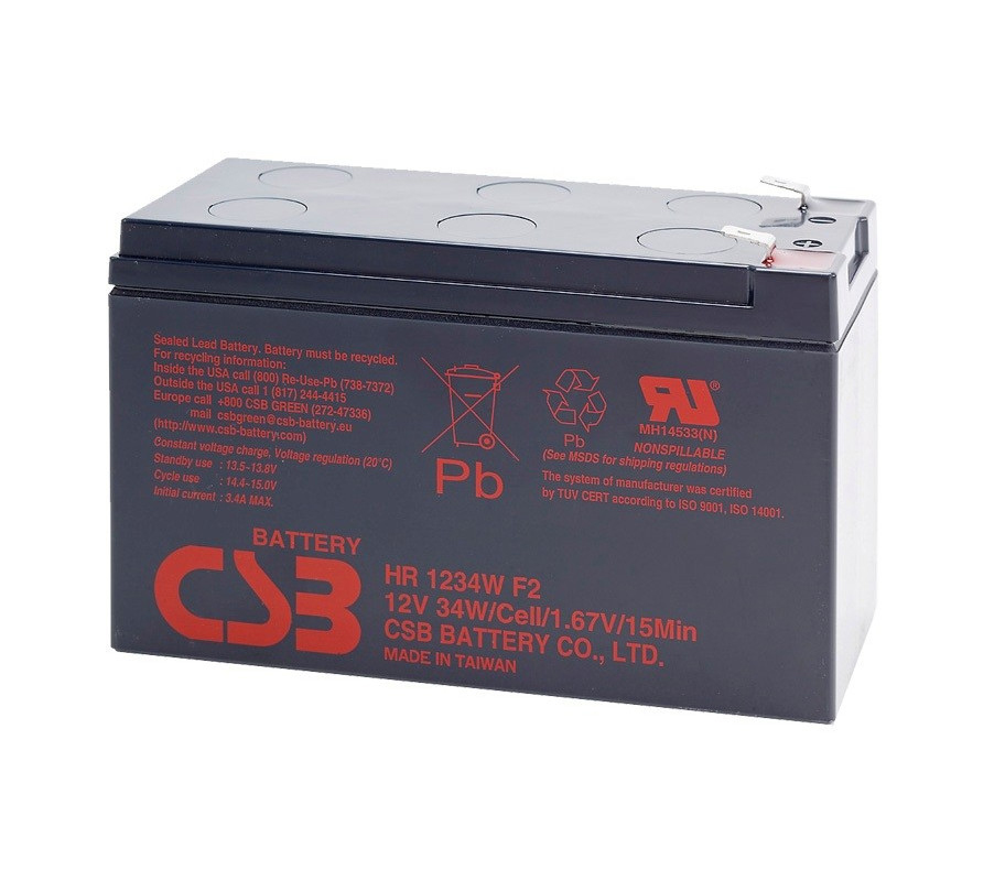 Акумулятор CSB HR1234WF2 12V 9 Ah 151х65х101 мм для ДБЖ (4410)