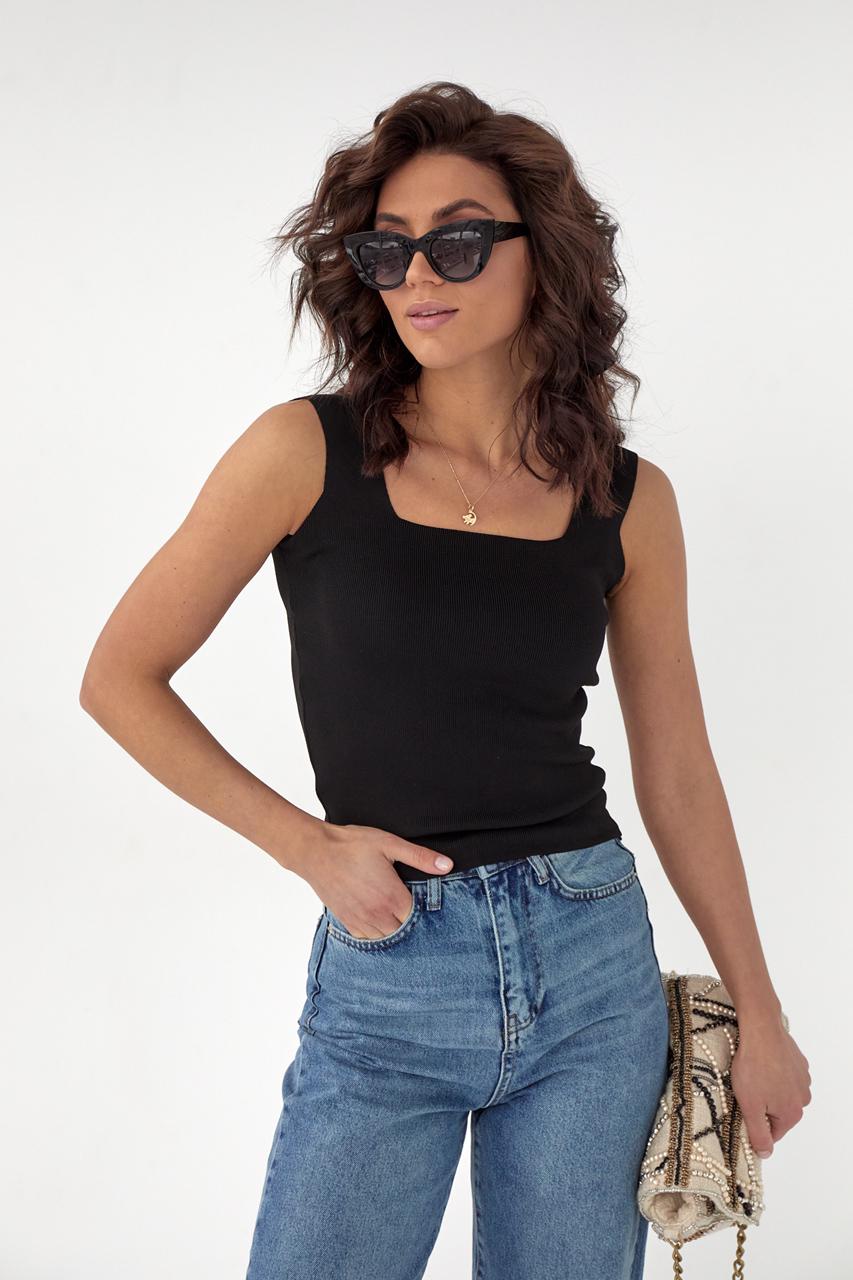 Топ женский LUREX с квадратным вырезом S Черный (9498346)