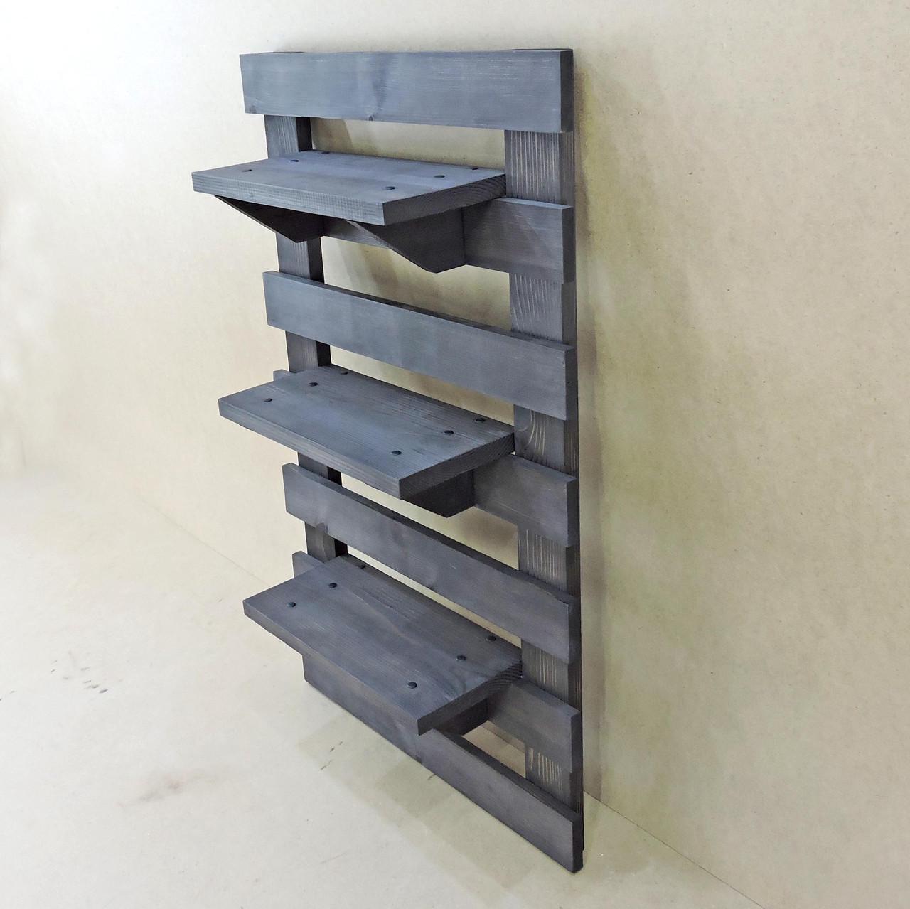 Полиця настінна для квітів з дерева Мараба Венге (ЦВС-004512) - фото 3