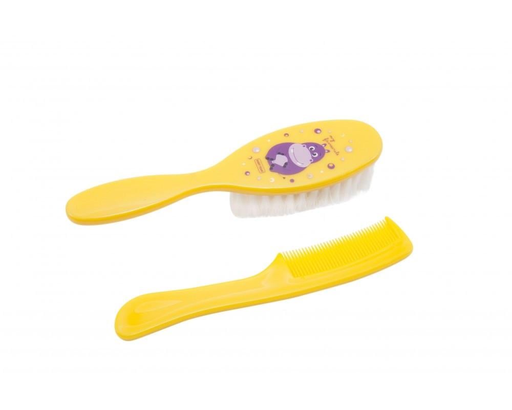 Набір гребінець і щітка Baby team від народження Набір гребінець і щітка Baby team від народження