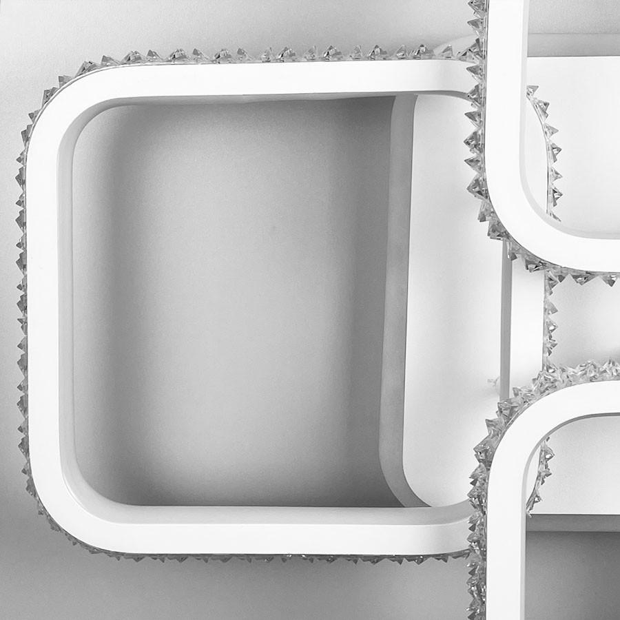 Люстра светодиодная с RGB подсветкой Белый (A 77074/2+2 RGB WT) - фото 6