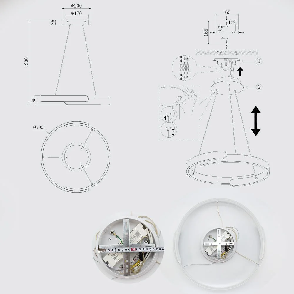 Люстра ESLLSE HIPPO с пультом 90W 500x1200 мм Белый (10541) - фото 5 Люстра ESLLSE HIPPO с пультом 90W 500x1200 мм Белый (10541) - фото 5